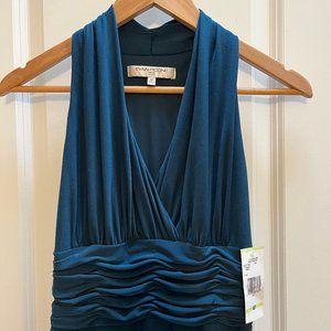 Evan Picone NWT teal halter dress